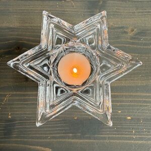 WMF German Lead Crystal star candle holder